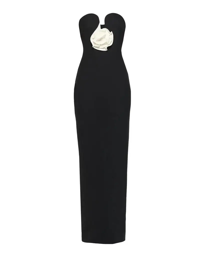 Roland Mouret Strapless Rosette Column Gown | Image 1 Roland Mouret Strapless Rosette Column Gown | Image 1