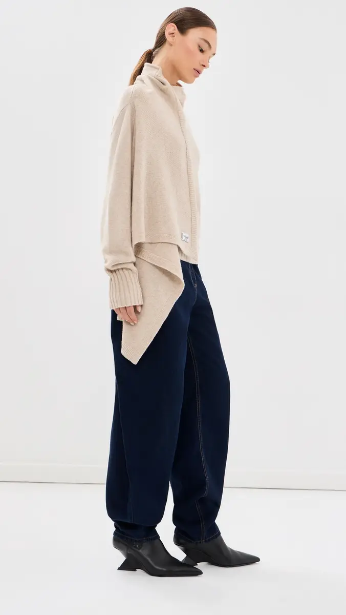 The Attico Draped Wool Sweater | Thumbnail 4 The Attico Draped Wool Sweater | Thumbnail 4