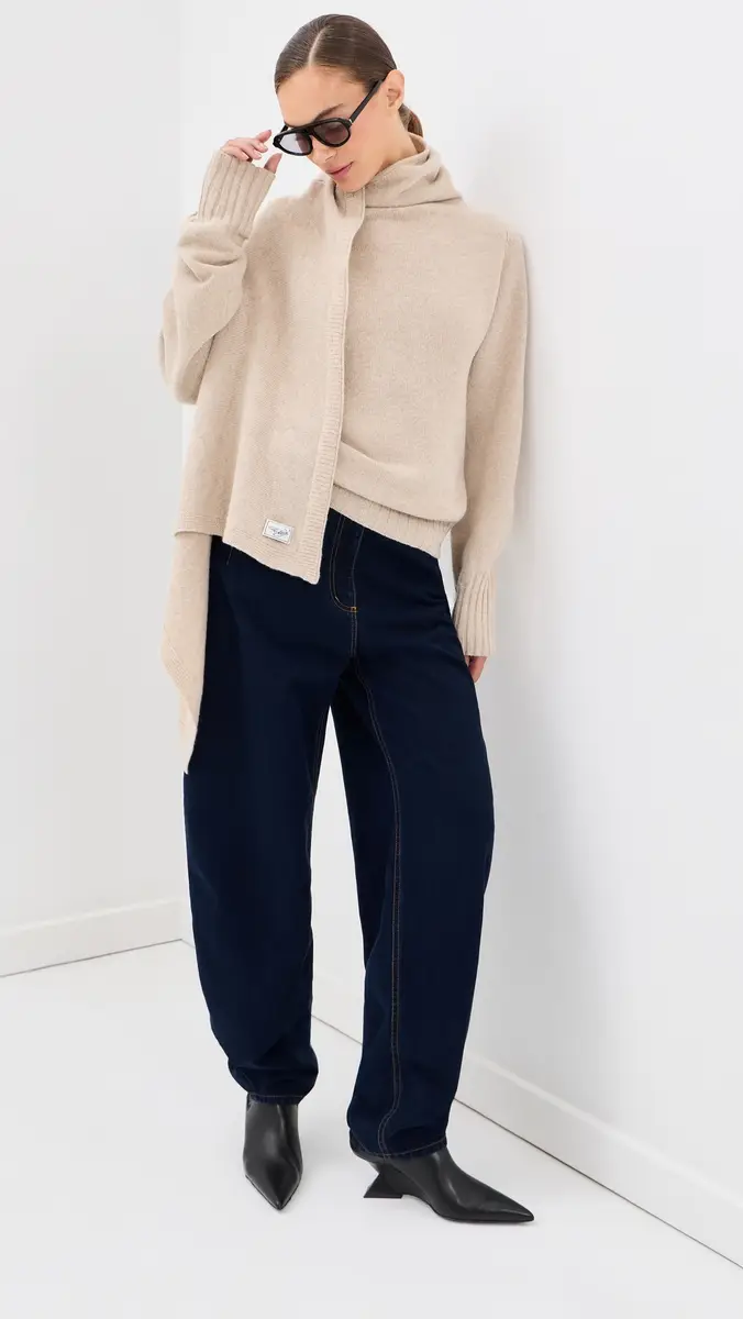 The Attico Draped Wool Sweater | Thumbnail 5 The Attico Draped Wool Sweater | Thumbnail 5