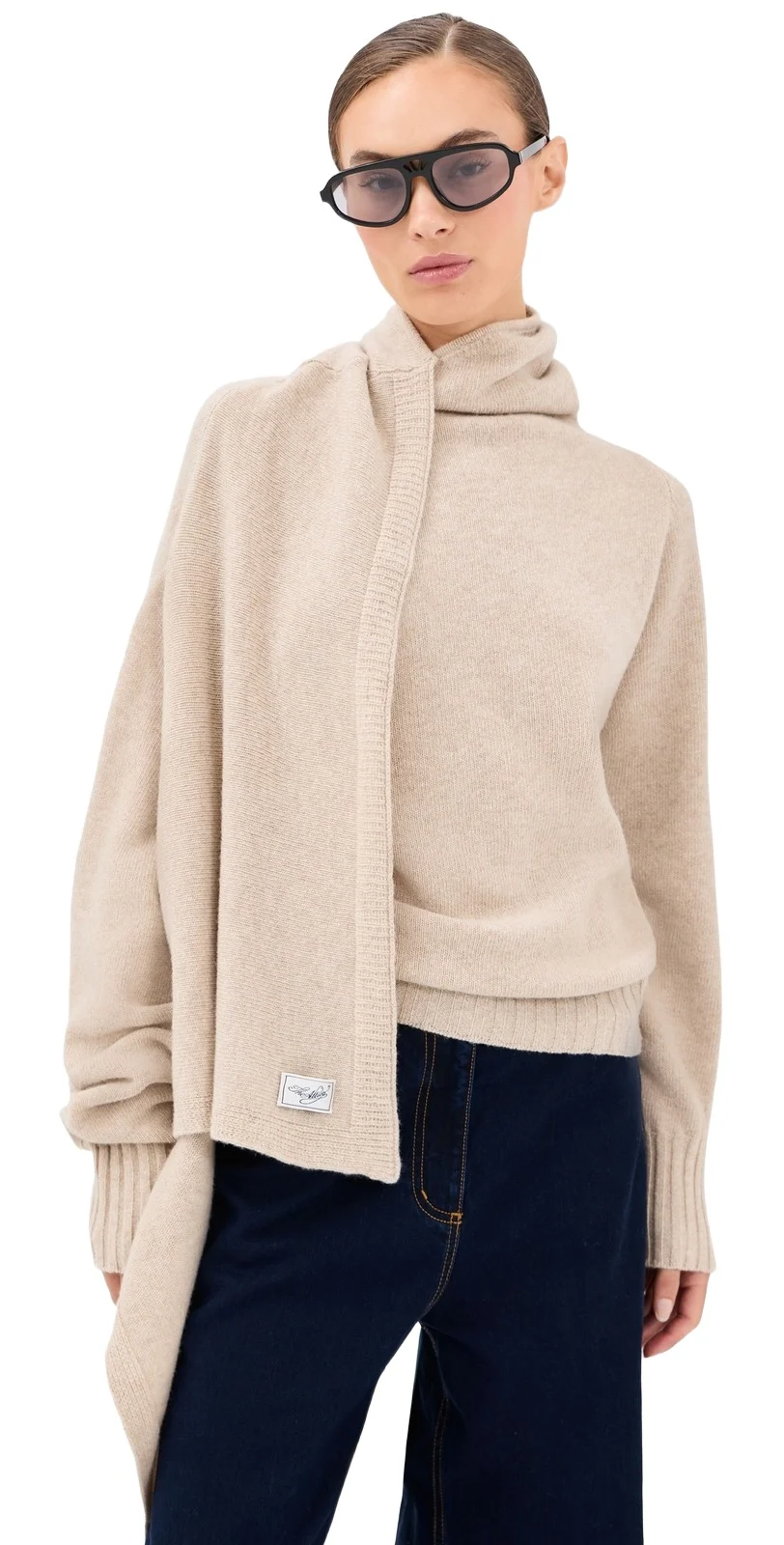 Draped Wool Sweater