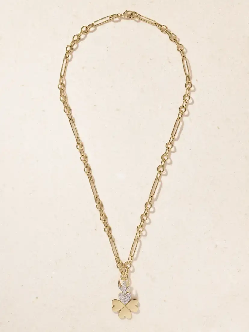 Foundrae 18-karat Gold Diamond Pendant Necklace | Thumbnail 4 Foundrae 18-karat Gold Diamond Pendant Necklace | Thumbnail 4