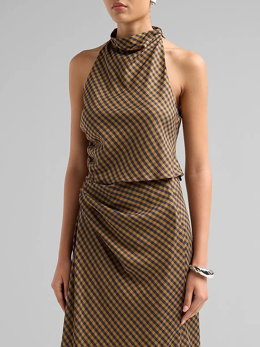 A.L.C. A. L.C. Women's Penelope Gingham Sleeveless Top | Thumbnail 4 A.L.C. A. L.C. Women's Penelope Gingham Sleeveless Top | Thumbnail 4