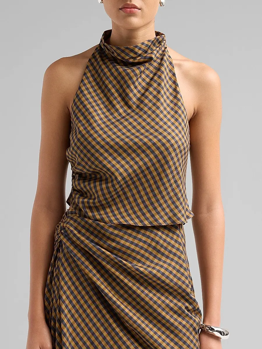A.L.C. A. L.C. Women's Penelope Gingham Sleeveless Top | Thumbnail 5 A.L.C. A. L.C. Women's Penelope Gingham Sleeveless Top | Thumbnail 5