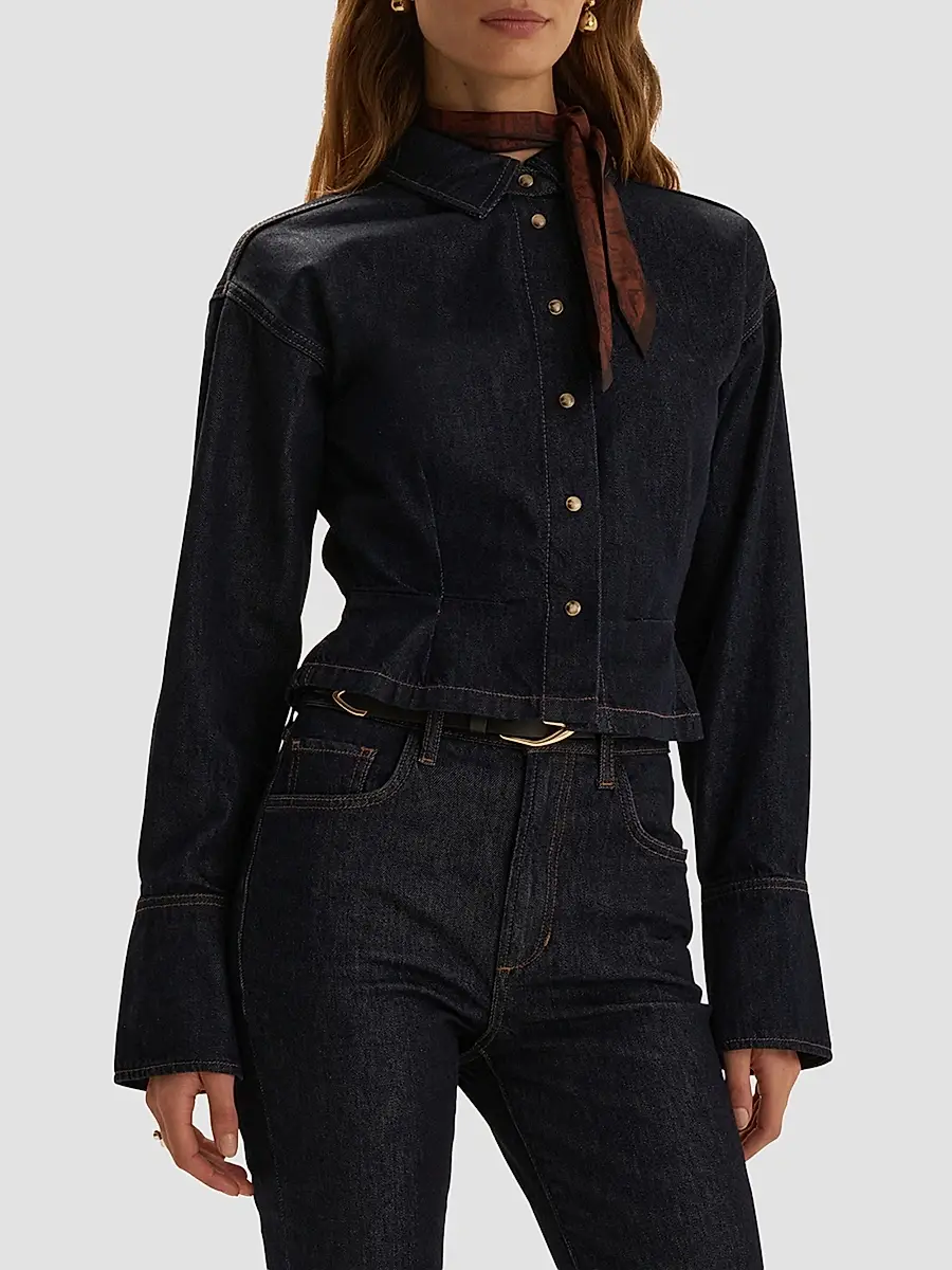 Favorite Daughter Women's The Eyes On Me Denim Shirt | Thumbnail 4 Favorite Daughter Women's The Eyes On Me Denim Shirt | Thumbnail 4