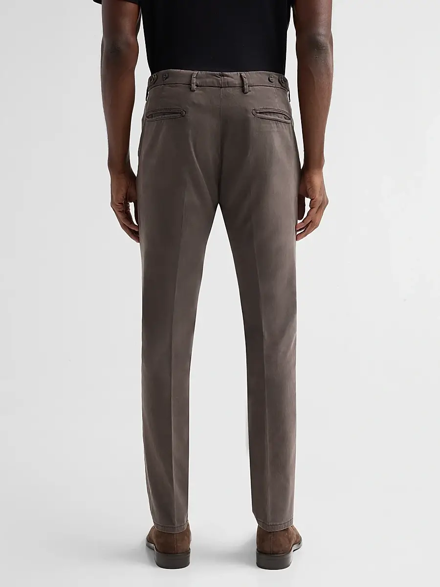 Sartorio Napoli Men's Solid Crease-Front Trousers | Thumbnail 3 Sartorio Napoli Men's Solid Crease-Front Trousers | Thumbnail 3