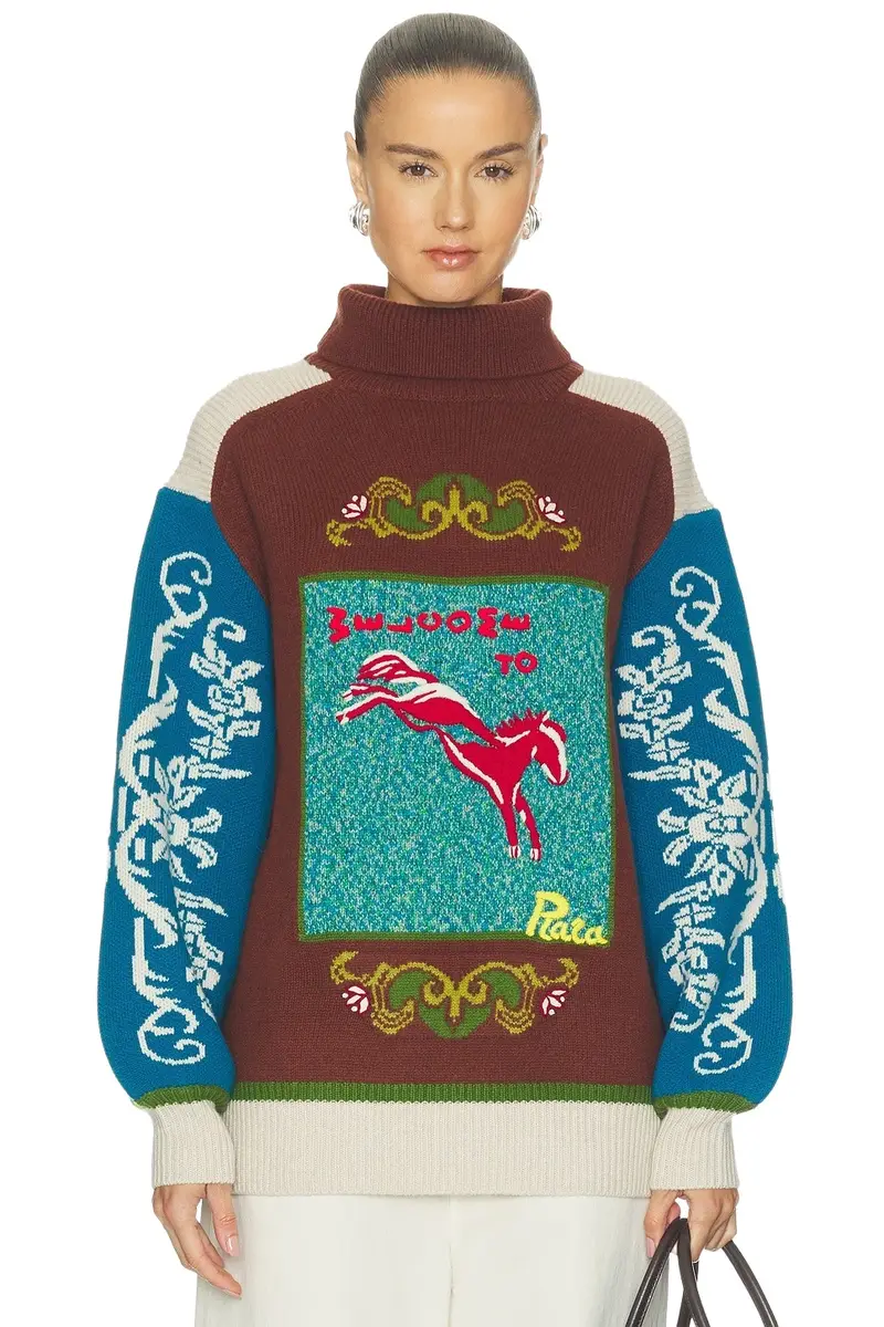 ALÉMAIS Lasso Patchwork Knit Sweater