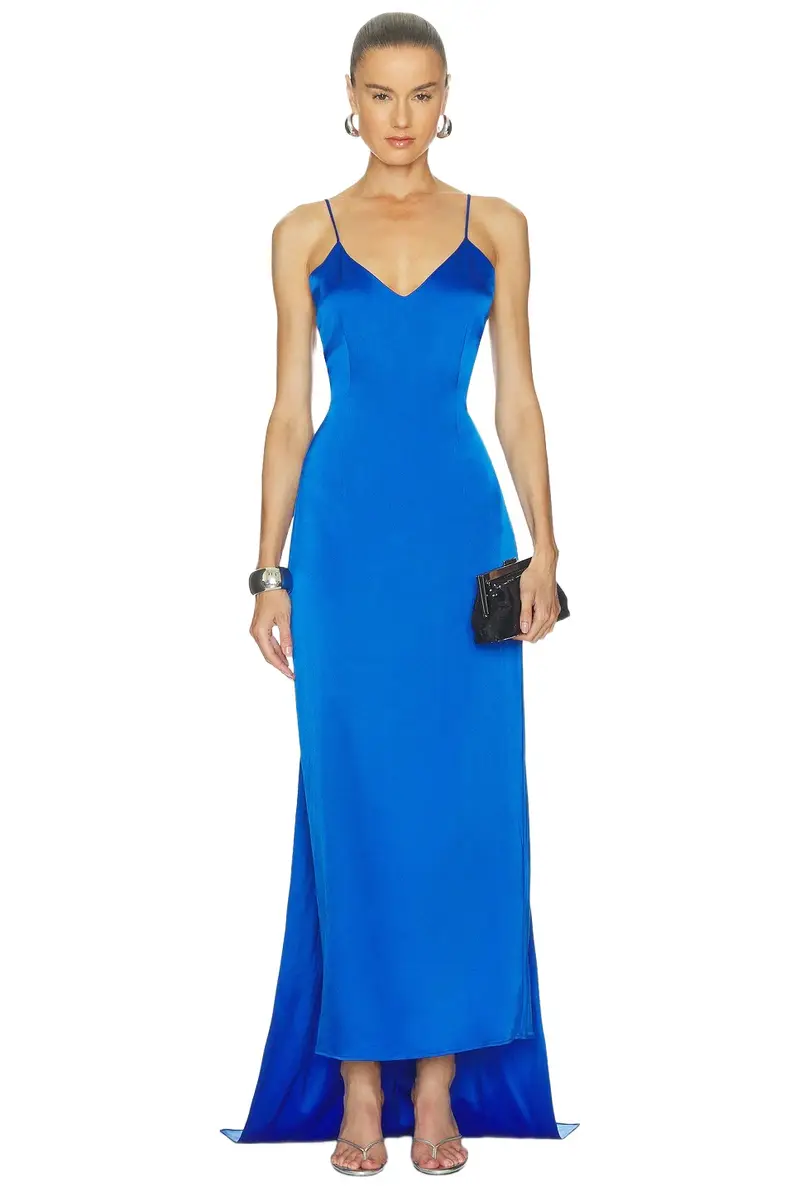 ALEJANDRA ALONSO ROJAS Fitted Sheath Dress With Removable Train