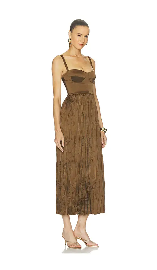 ALEJANDRA ALONSO ROJAS Pleated Bustier Dress | Thumbnail 2