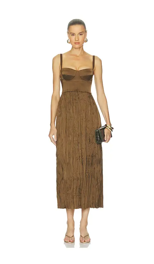 ALEJANDRA ALONSO ROJAS Pleated Bustier Dress | Image 1 ALEJANDRA ALONSO ROJAS Pleated Bustier Dress | Image 1