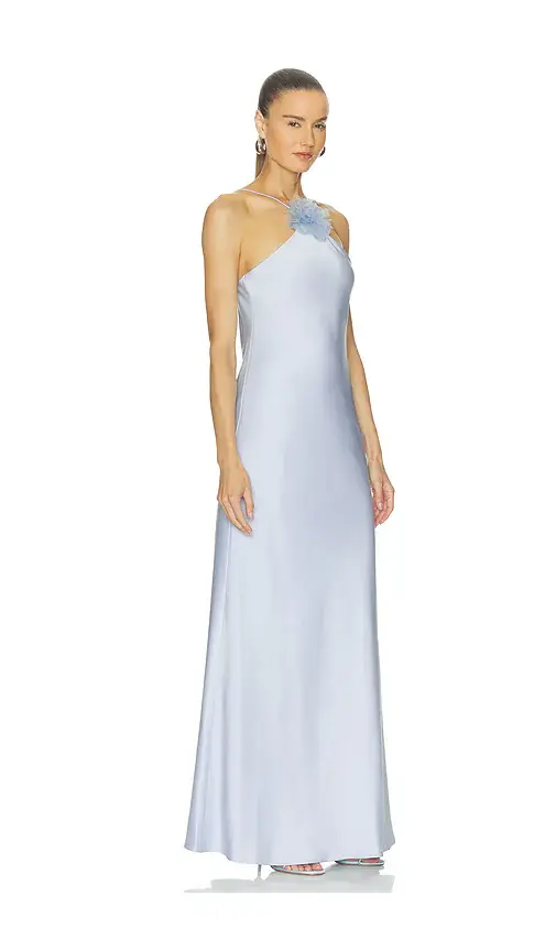 ALEJANDRA ALONSO ROJAS Halter Slip Gown With Flower | Thumbnail 2