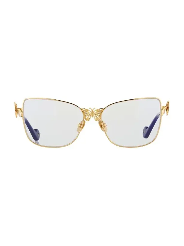 Anna-Karin Karlsson Le Papillon Cat-Eye Optical Frames w/ 3D Butterfly Detail
