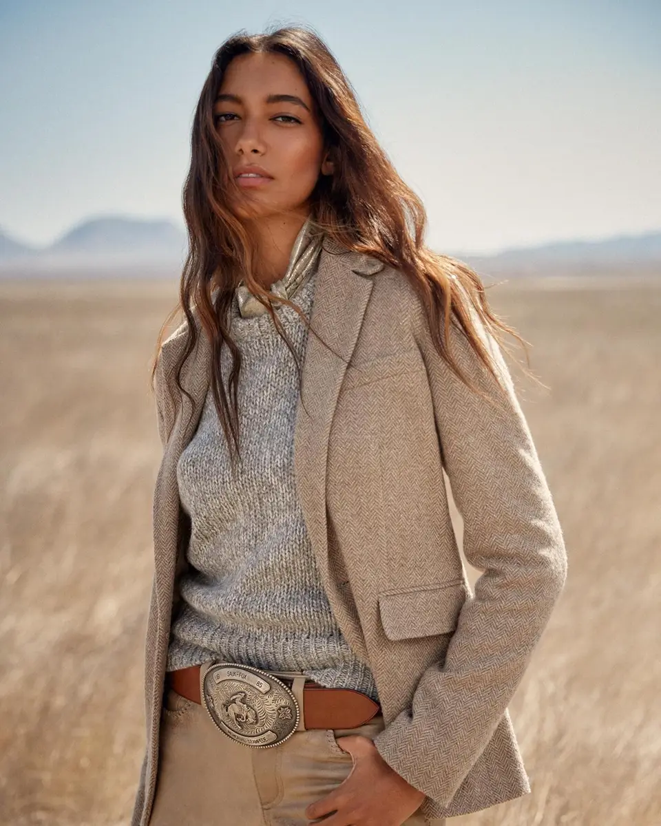 Ralph Lauren Collection Rodeo-Buckle Vachetta Leather Wide Belt | Thumbnail 3