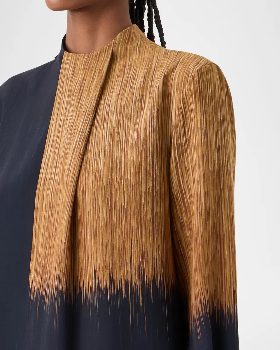 Akris Oro Lienzo Silk Crepe Blouse | Thumbnail 4 Akris Oro Lienzo Silk Crepe Blouse | Thumbnail 4