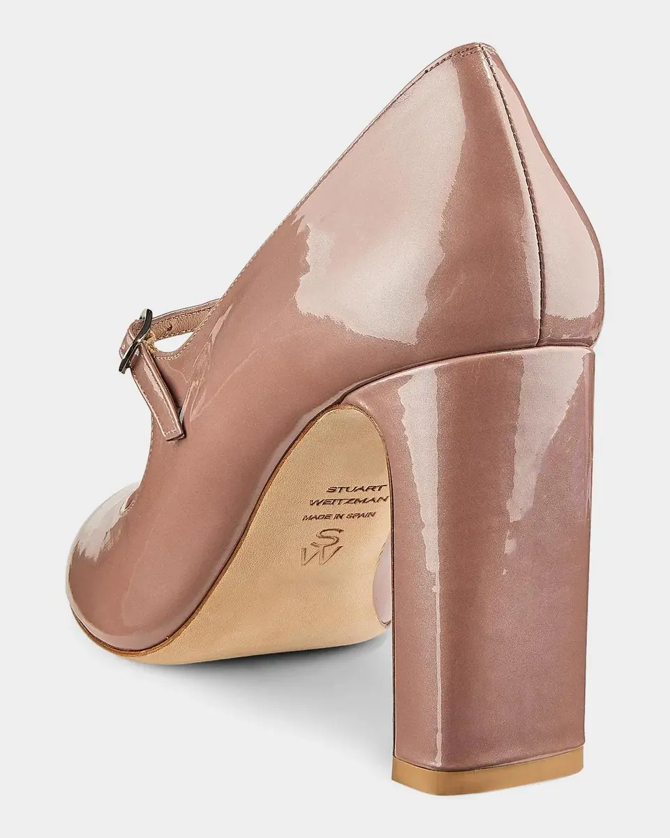 Stuart Weitzman Babette 85MM Patent Leather Mary Janes | Thumbnail 2 Stuart Weitzman Babette 85MM Patent Leather Mary Janes | Thumbnail 2