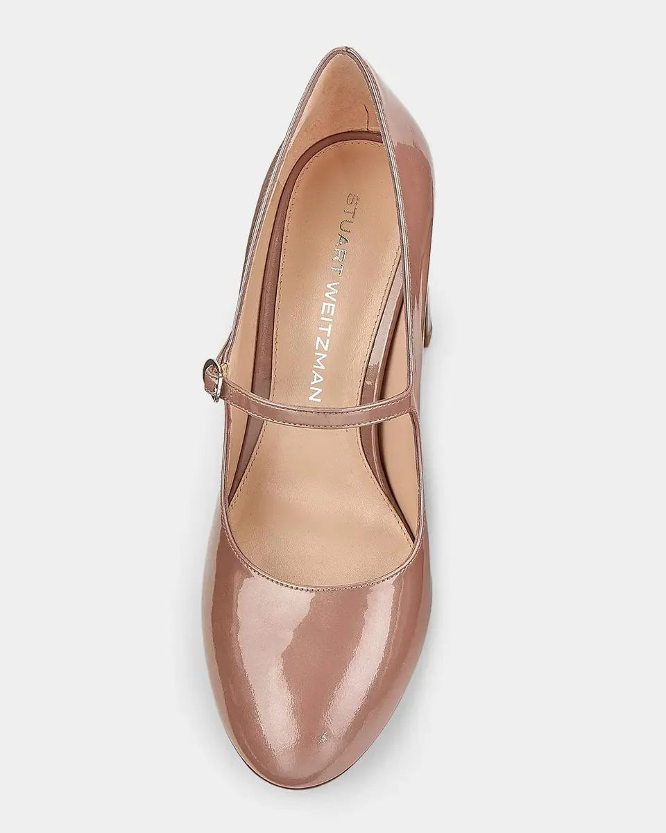 Stuart Weitzman Babette 85MM Patent Leather Mary Janes | Thumbnail 4 Stuart Weitzman Babette 85MM Patent Leather Mary Janes | Thumbnail 4