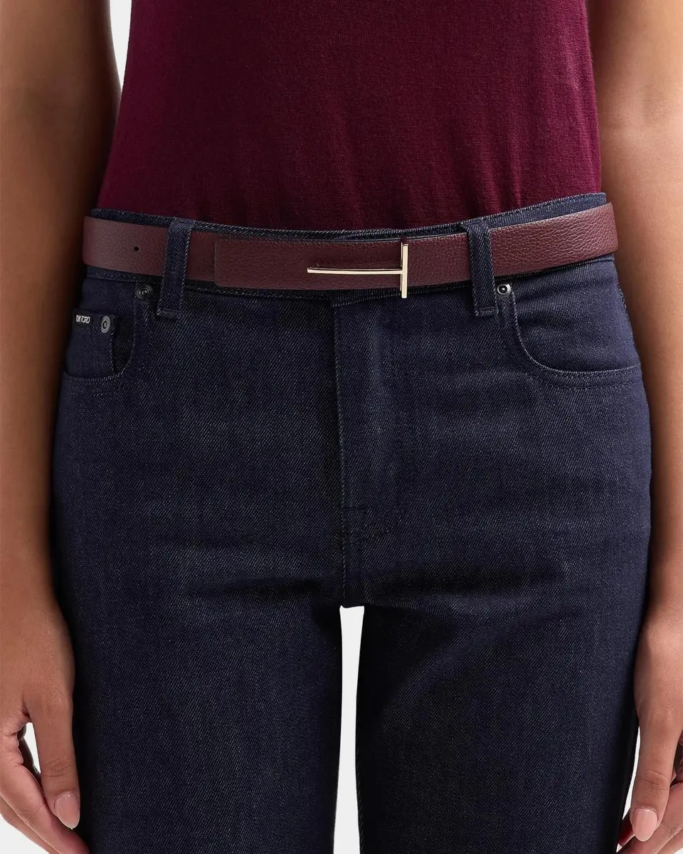 TOM FORD Boutique Slim T Reversible Leather Belt | Thumbnail 2 TOM FORD Boutique Slim T Reversible Leather Belt | Thumbnail 2
