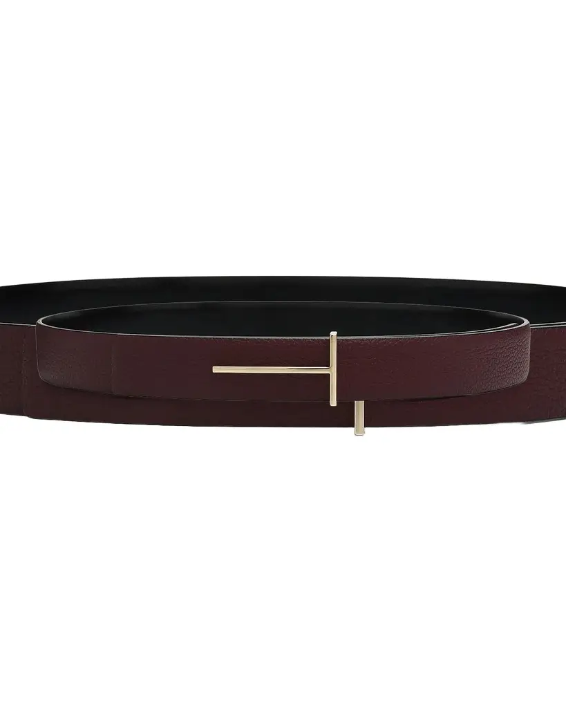 TOM FORD Boutique Slim T Reversible Leather Belt