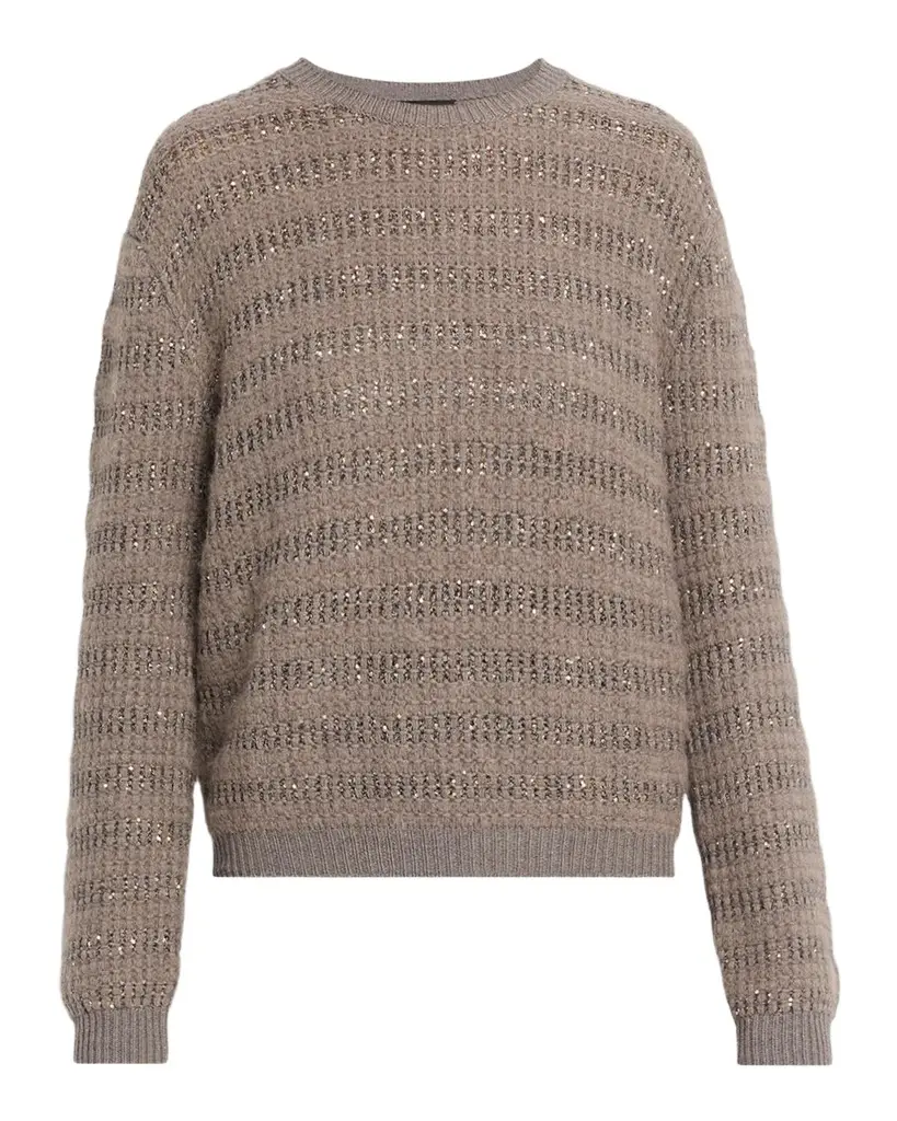 Fabiana Filippi Sequin Striped Wool-Mohair Sweater | Image 1 Fabiana Filippi Sequin Striped Wool-Mohair Sweater | Image 1