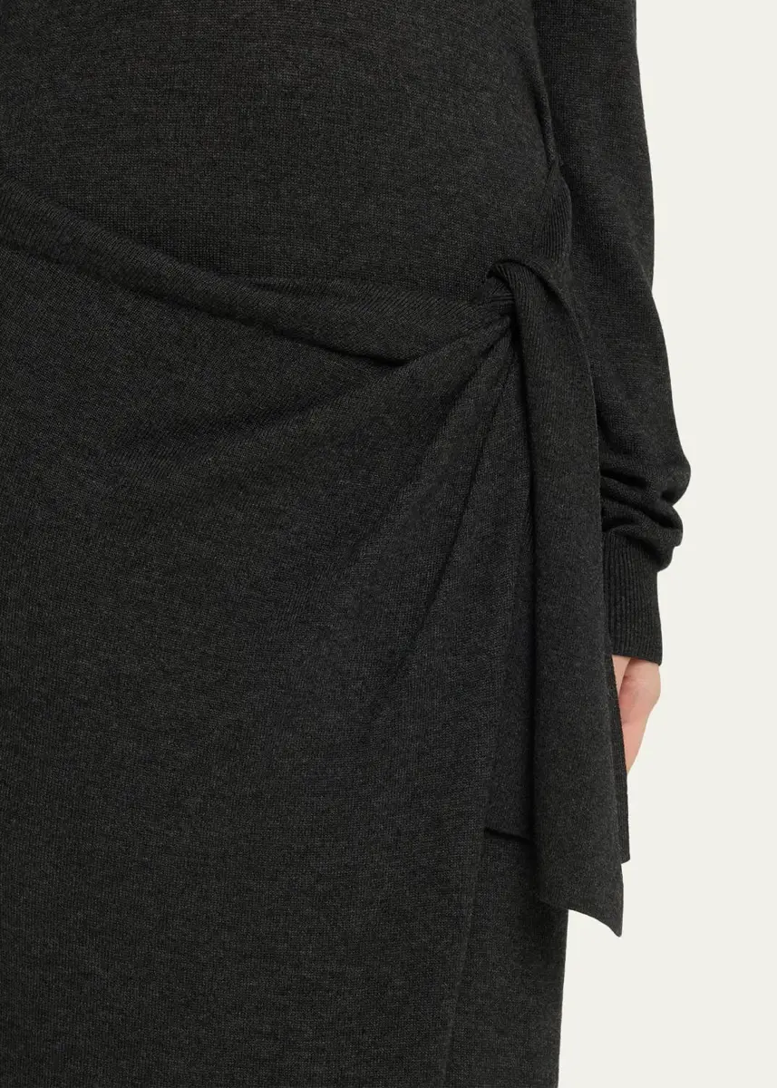 Isabel Marant Jozira Button-Shoulder Wrap Maxi Sweater Dress | Thumbnail 5 Isabel Marant Jozira Button-Shoulder Wrap Maxi Sweater Dress | Thumbnail 5