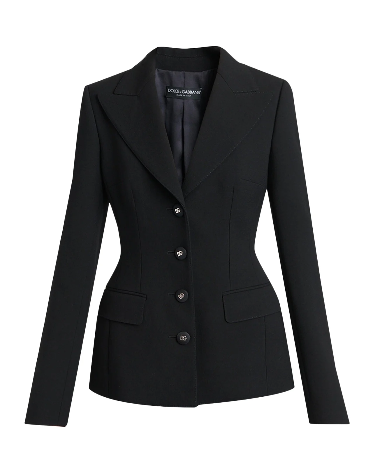 Double Wool Crepe Single-Breasted Slim Jacket Double Wool Crepe Single-Breasted Slim Jacket