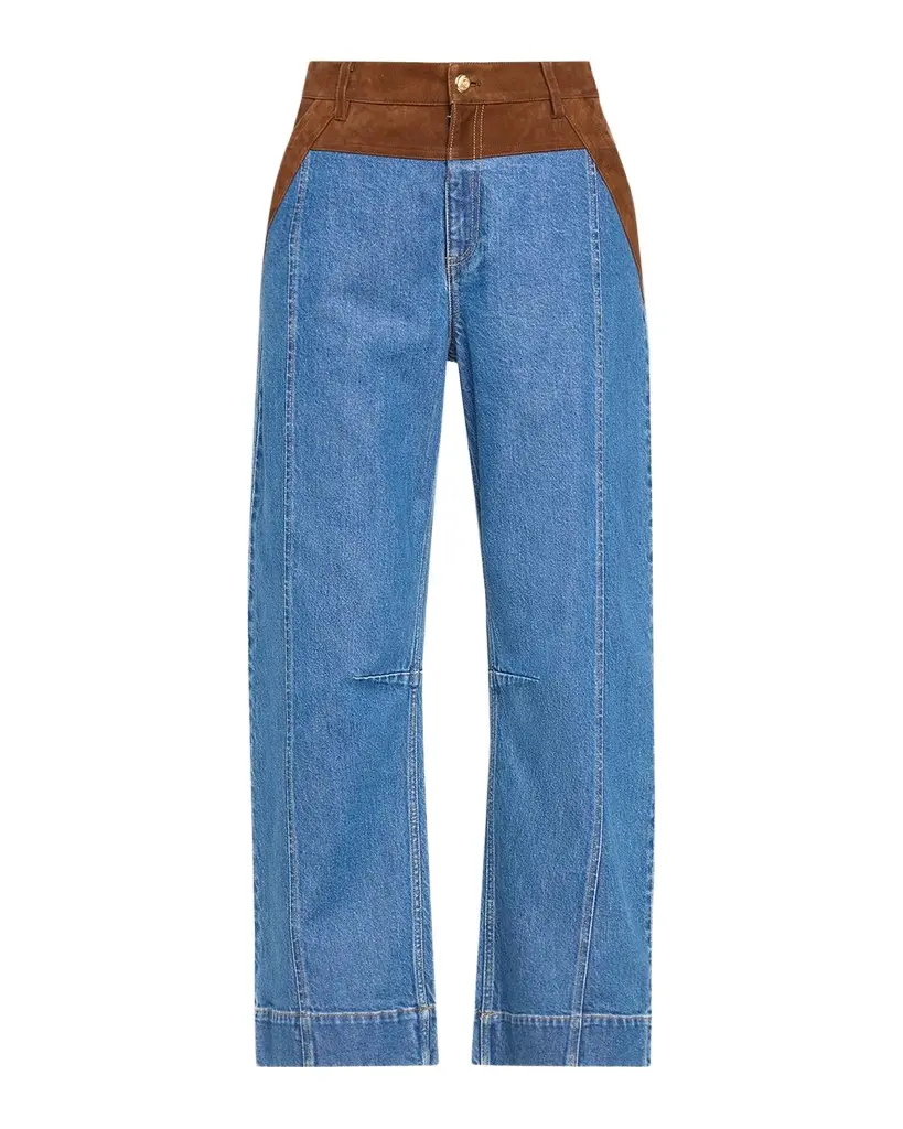 Cinq à Sept Dillon Suede Waist Jeans | Image 1 Cinq à Sept Dillon Suede Waist Jeans | Image 1