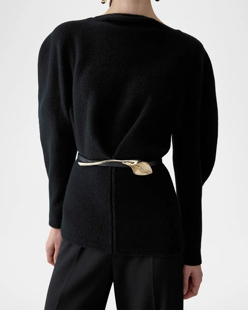Carolina Herrera Calla Lily Leather Belt | Thumbnail 2 Carolina Herrera Calla Lily Leather Belt | Thumbnail 2