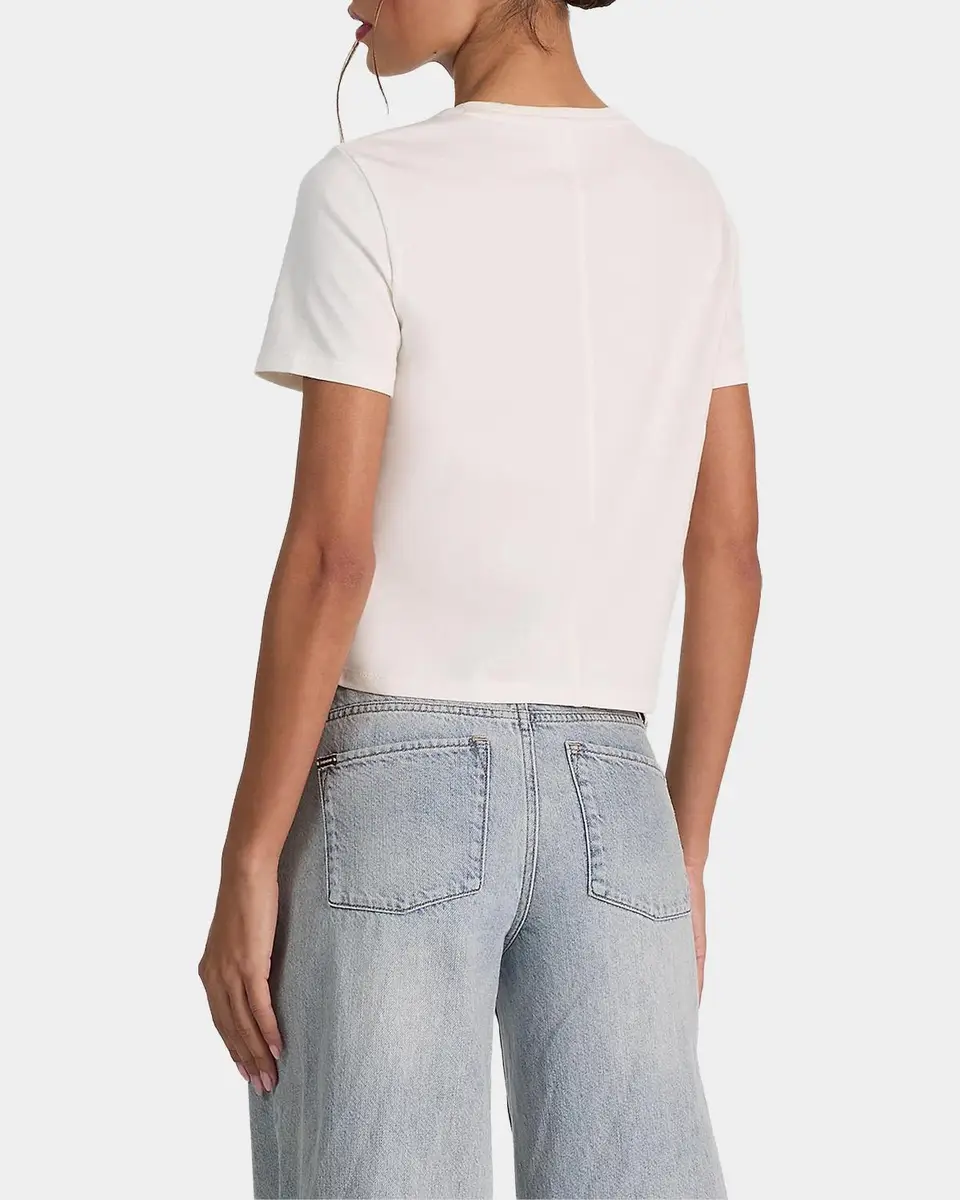 Alice + Olivia Cindy Embellished Butterfly Cropped T-Shirt | Thumbnail 3