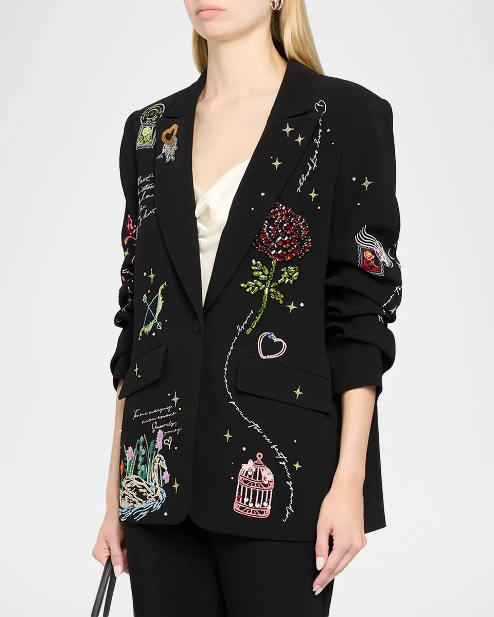 Cinq à Sept Kelsa Starry Scribbles Blazer | Thumbnail 4