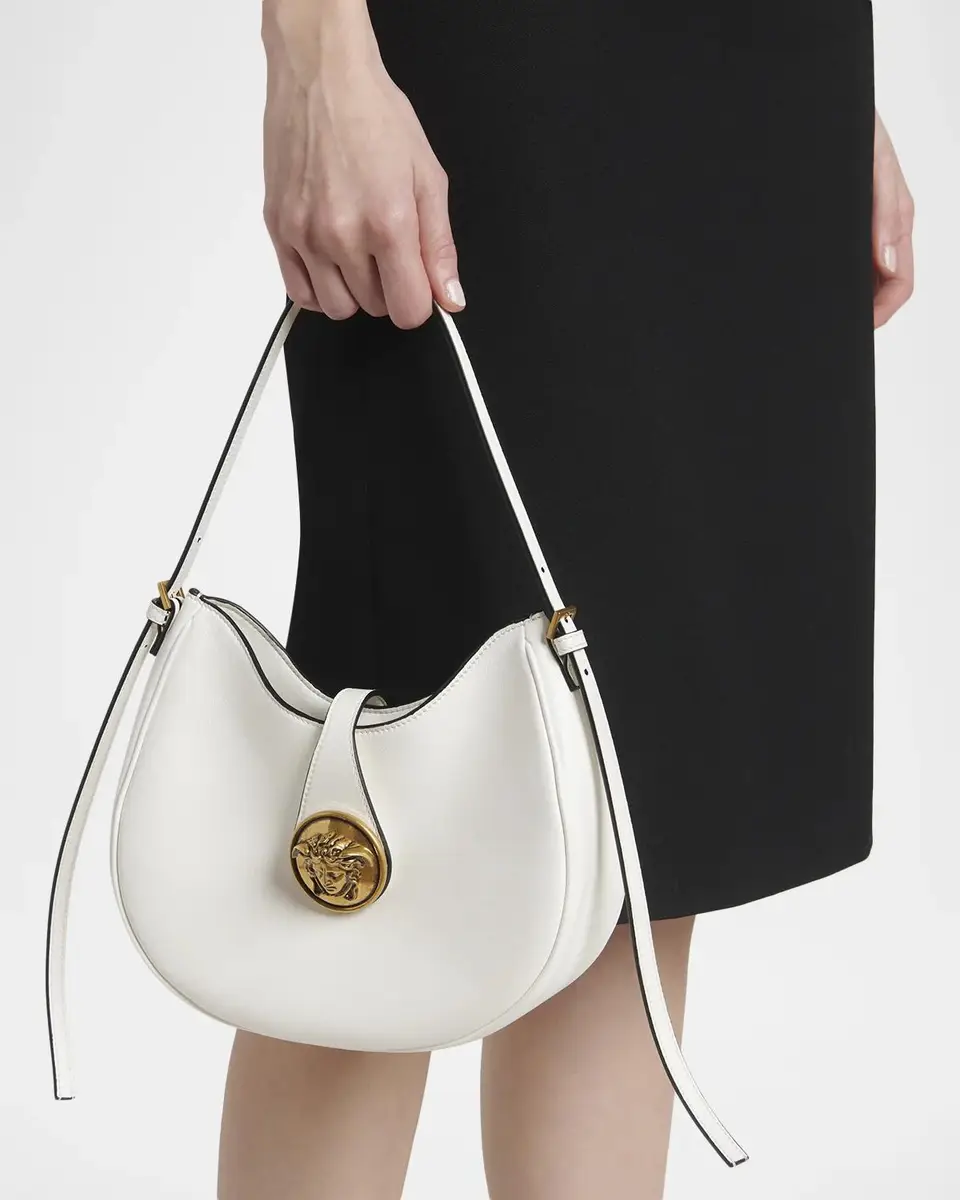 Versace Medusa Small Leather Hobo Bag | Thumbnail 2 Versace Medusa Small Leather Hobo Bag | Thumbnail 2