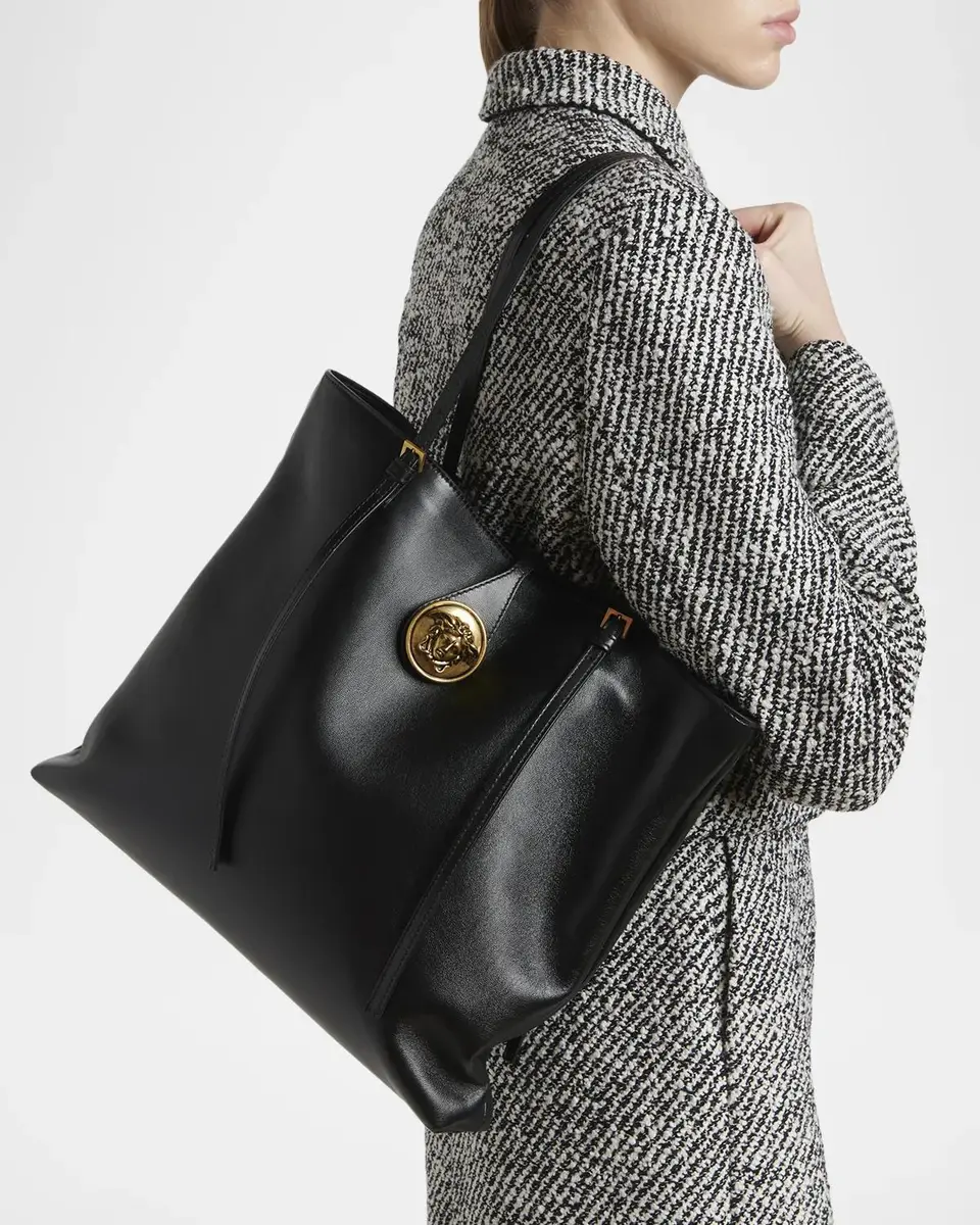 Versace Medusa Small Leather Tote Bag | Thumbnail 2 Versace Medusa Small Leather Tote Bag | Thumbnail 2