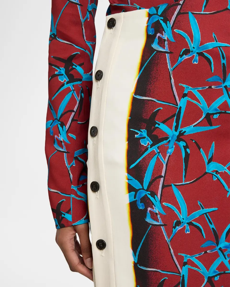 Proenza Schouler Anais Floral-Print Button-Side Midi Skirt | Thumbnail 5 Proenza Schouler Anais Floral-Print Button-Side Midi Skirt | Thumbnail 5