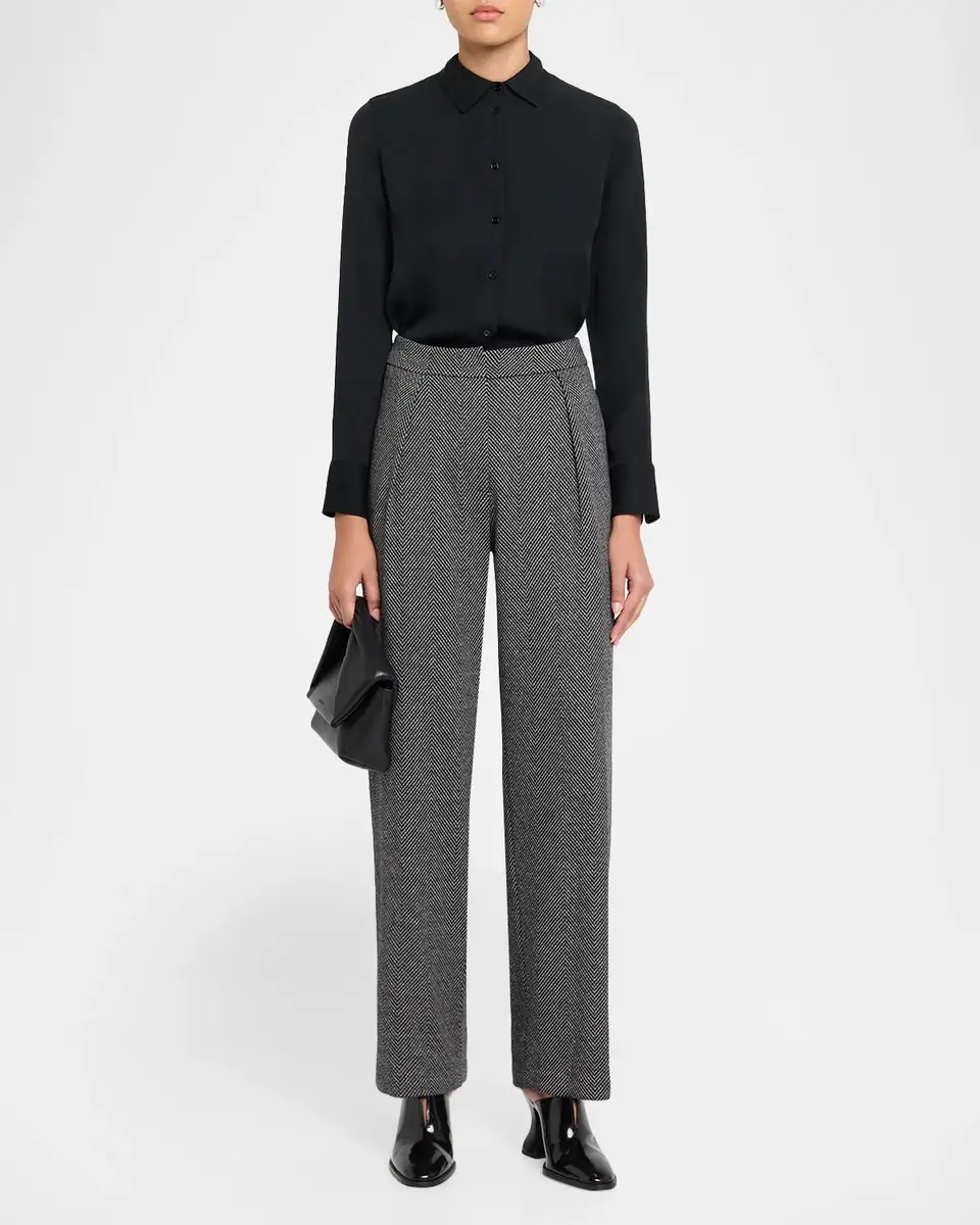 Emporio Armani Straight-Leg Chevron Trousers | Thumbnail 2 Emporio Armani Straight-Leg Chevron Trousers | Thumbnail 2