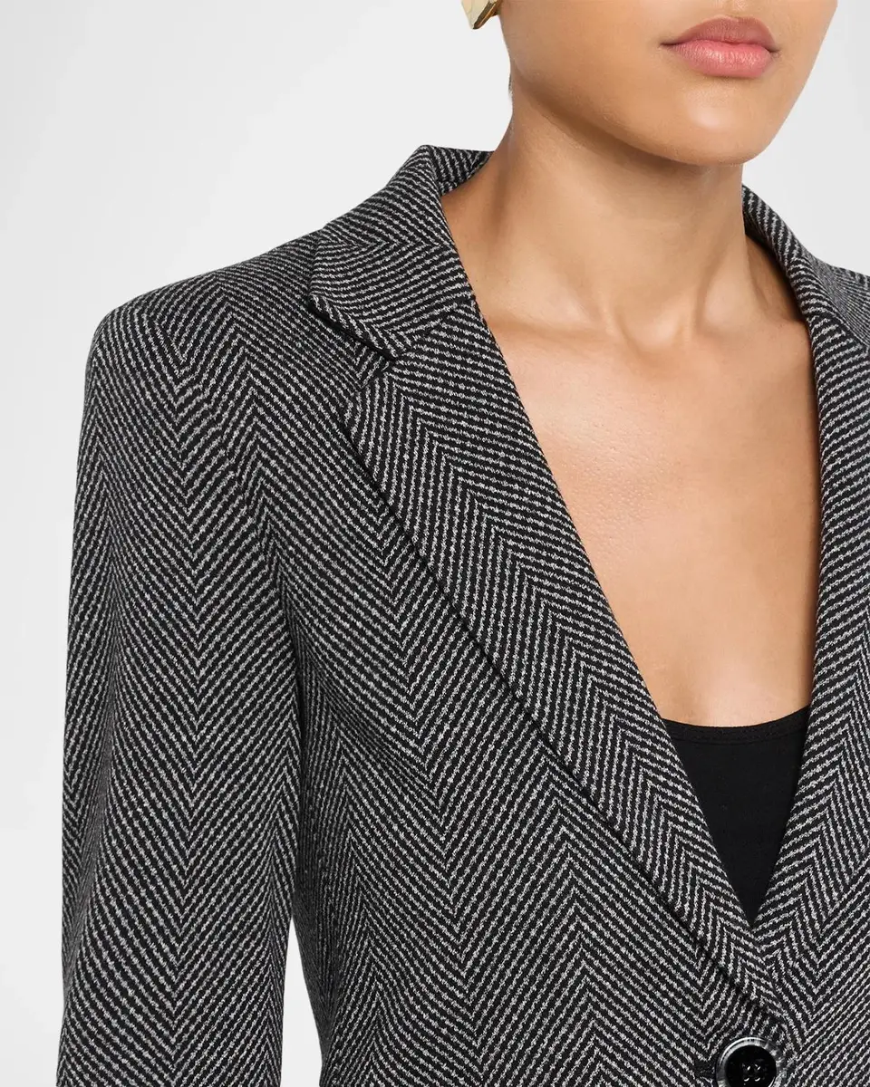 Emporio Armani Chevron Single-Breasted Blazer | Thumbnail 5 Emporio Armani Chevron Single-Breasted Blazer | Thumbnail 5