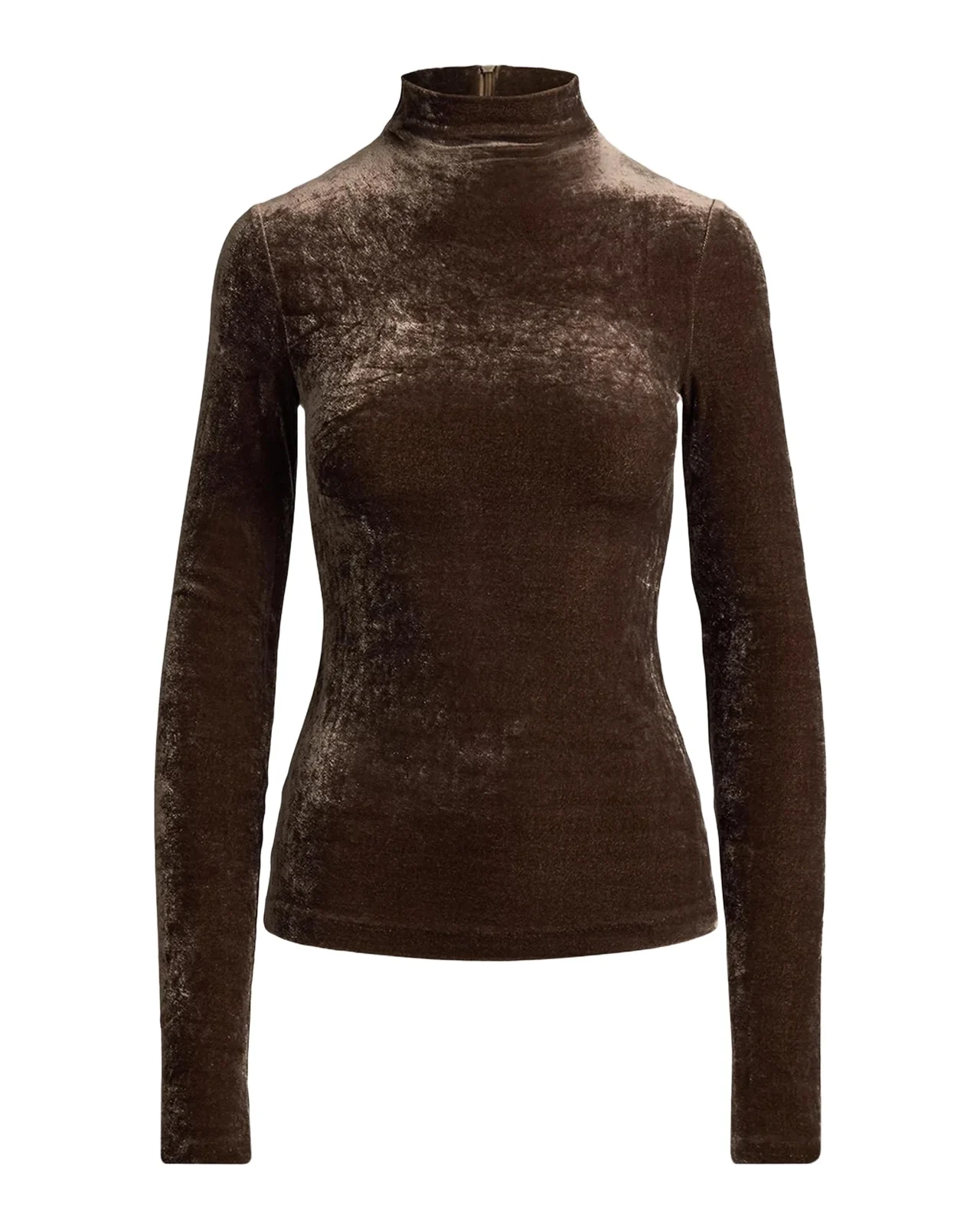 Ralph Lauren Collection Ilene Velour Mockneck Top