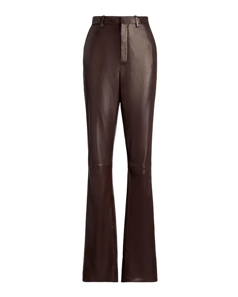 Ralph Lauren Collection Banbury Leather Slim-Leg Pants | Image 1 Ralph Lauren Collection Banbury Leather Slim-Leg Pants | Image 1