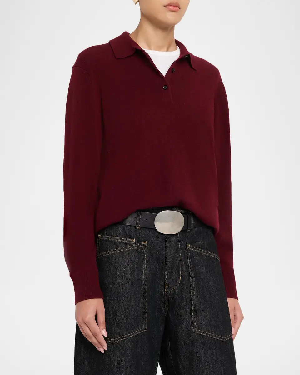 Nili Lotan Jovan Cashmere Polo Sweater | Thumbnail 4 Nili Lotan Jovan Cashmere Polo Sweater | Thumbnail 4