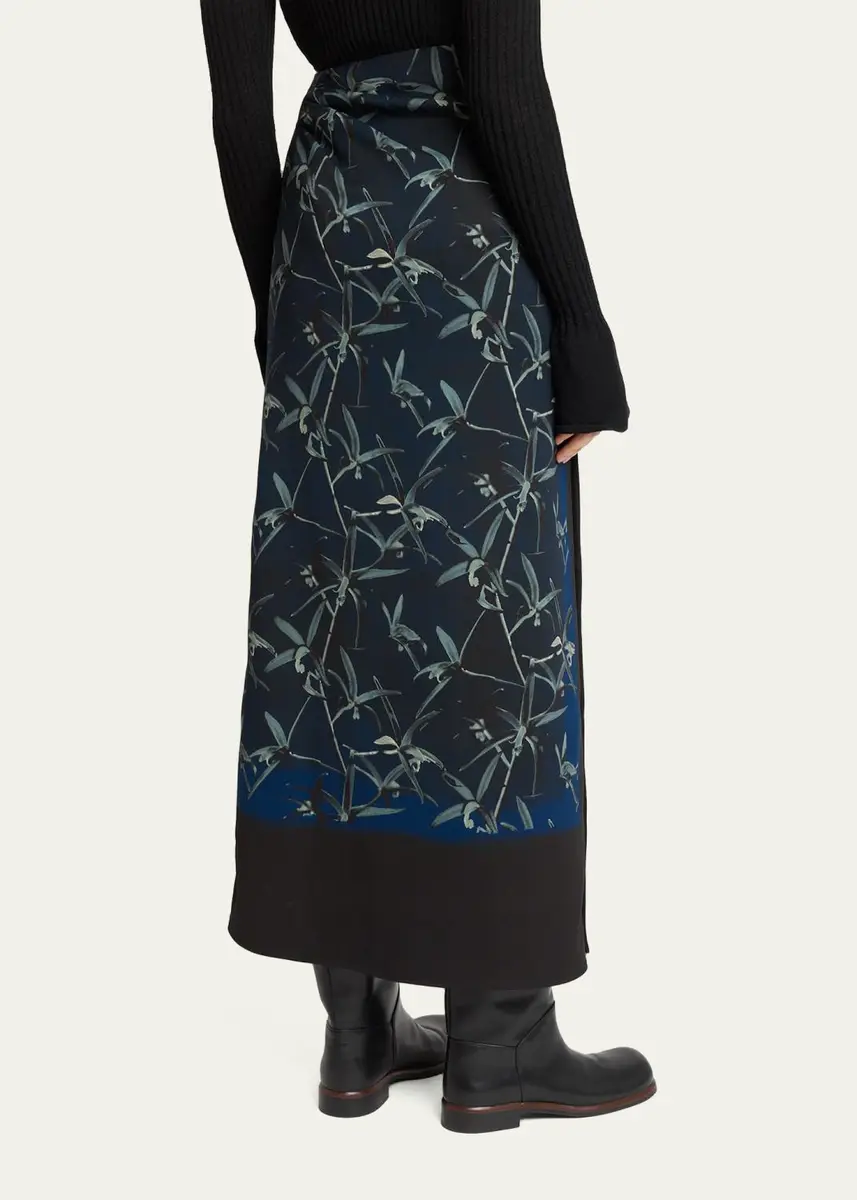 Proenza Schouler Anais Floral-Print Button-Side Midi Skirt | Thumbnail 3 Proenza Schouler Anais Floral-Print Button-Side Midi Skirt | Thumbnail 3