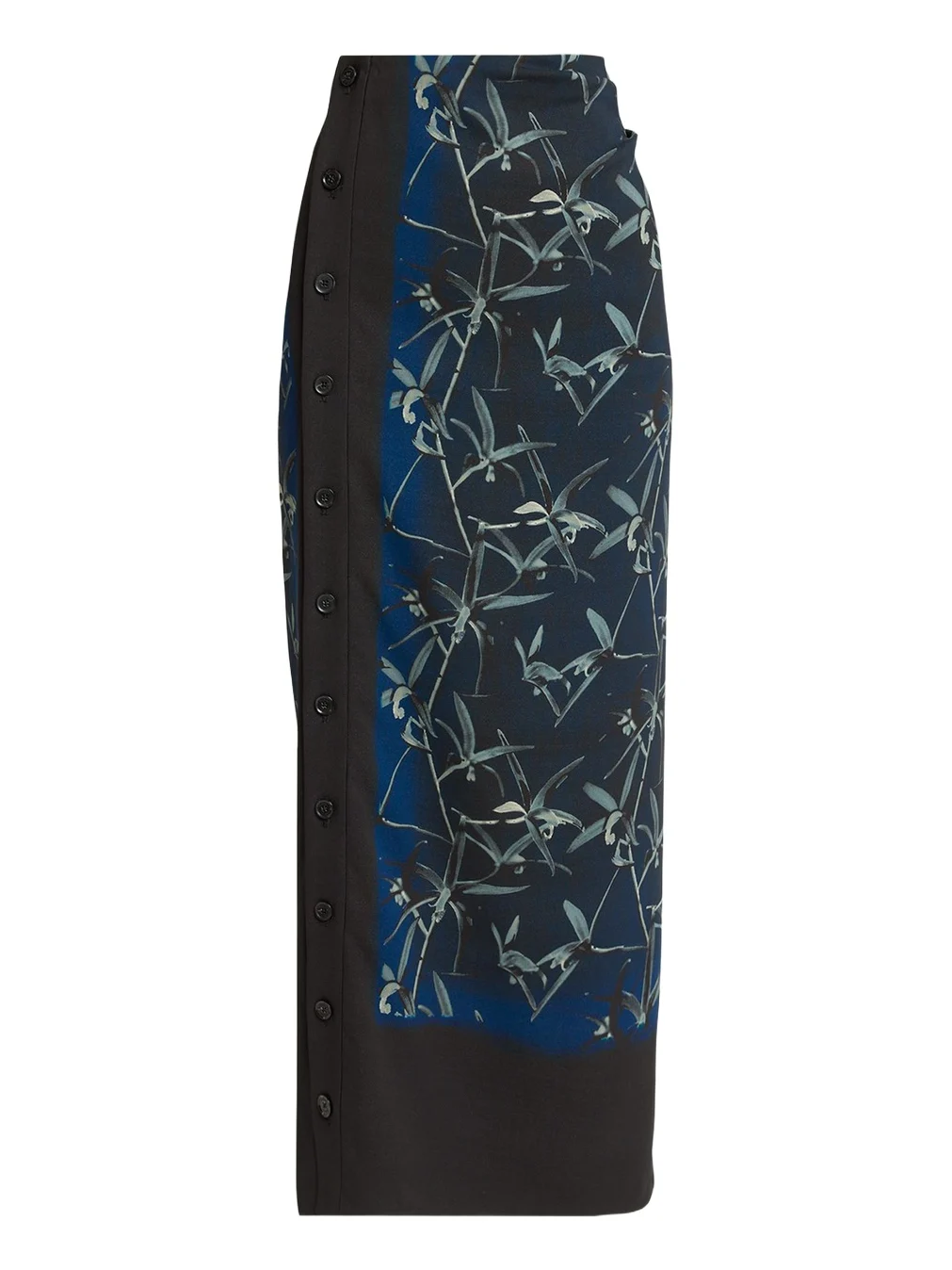 Anais Floral-Print Button-Side Midi Skirt Anais Floral-Print Button-Side Midi Skirt