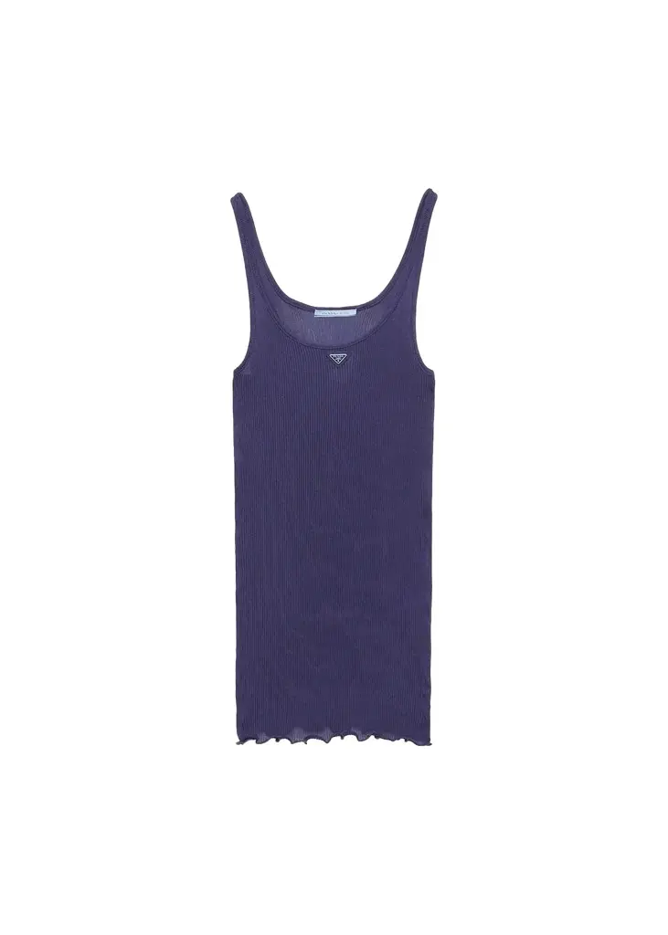 Prada Ribbed Silk Tank