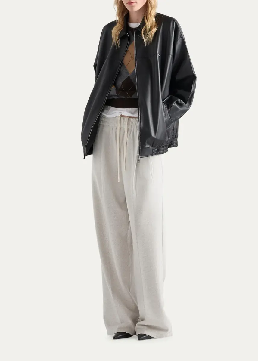 Prada Cotton Wide-Leg Sweatpants | Thumbnail 2 Prada Cotton Wide-Leg Sweatpants | Thumbnail 2