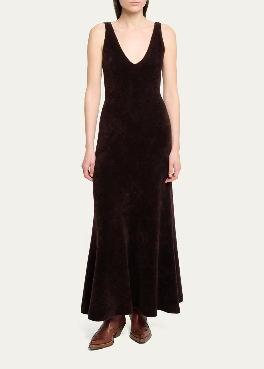 Gabriela Hearst Lady Hall Cashmere-Silk Plush Knit Maxi Slip Dress | Thumbnail 4 Gabriela Hearst Lady Hall Cashmere-Silk Plush Knit Maxi Slip Dress | Thumbnail 4