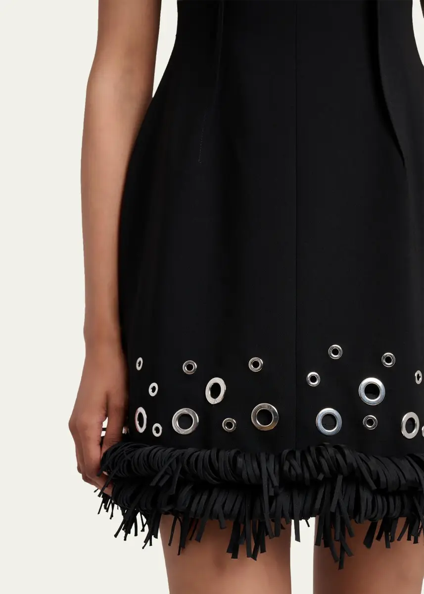 Proenza Schouler Grazziela Grommet Embellished Fringed Mini Dress | Thumbnail 5 Proenza Schouler Grazziela Grommet Embellished Fringed Mini Dress | Thumbnail 5