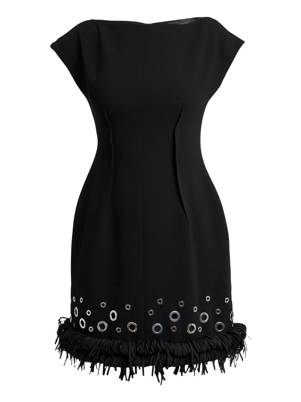 Grazziela Grommet Embellished Fringed Mini Dress Grazziela Grommet Embellished Fringed Mini Dress