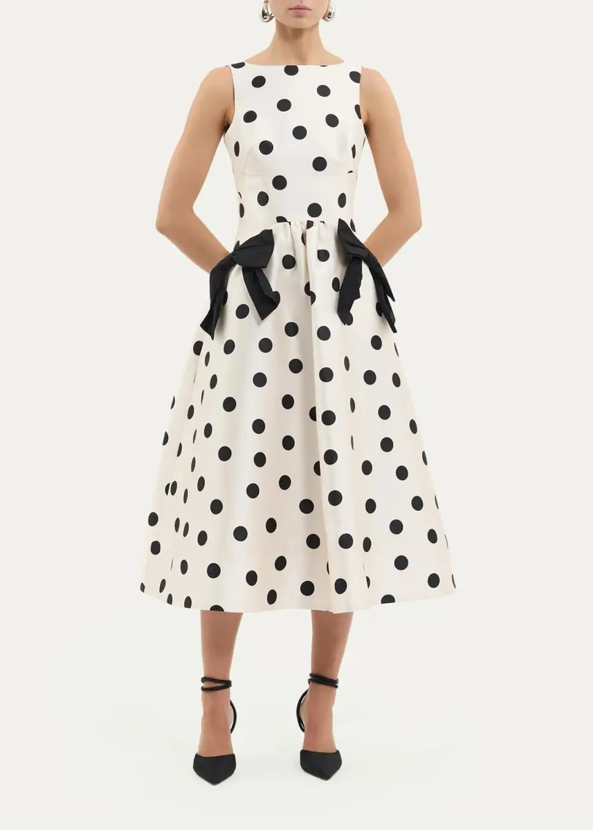 Rebecca Vallance Bacio Polka Dot Midi Dress | Thumbnail 2 Rebecca Vallance Bacio Polka Dot Midi Dress | Thumbnail 2