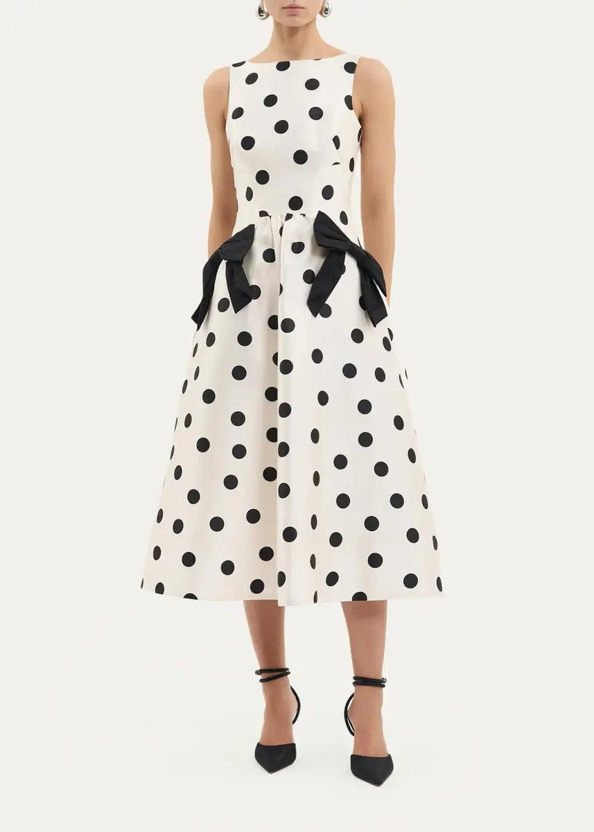 Rebecca Vallance Bacio Polka Dot Midi Dress | Thumbnail 4 Rebecca Vallance Bacio Polka Dot Midi Dress | Thumbnail 4