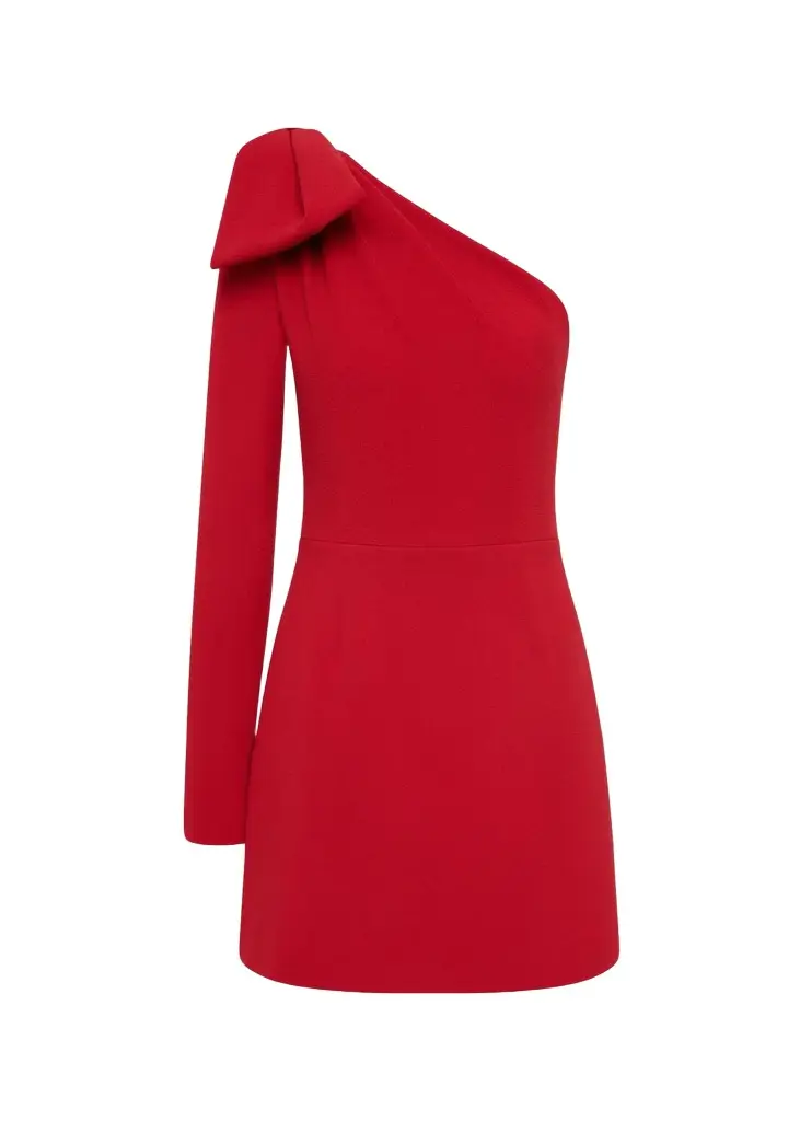 Rebecca Vallance Raziel One-Shoulder Sheath Mini Dress