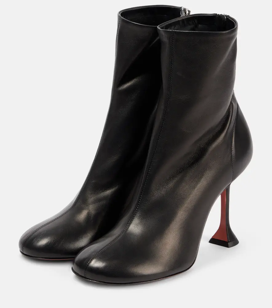 Amina Muaddi Iris 95 leather ankle boots | Thumbnail 3 Amina Muaddi Iris 95 leather ankle boots | Thumbnail 3