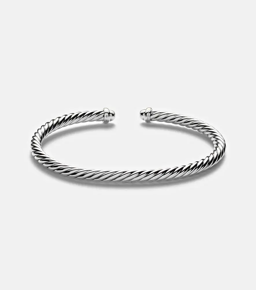 David Yurman Cable Flex sterling silver and 14kt gold cuff bracelet | Thumbnail 5
