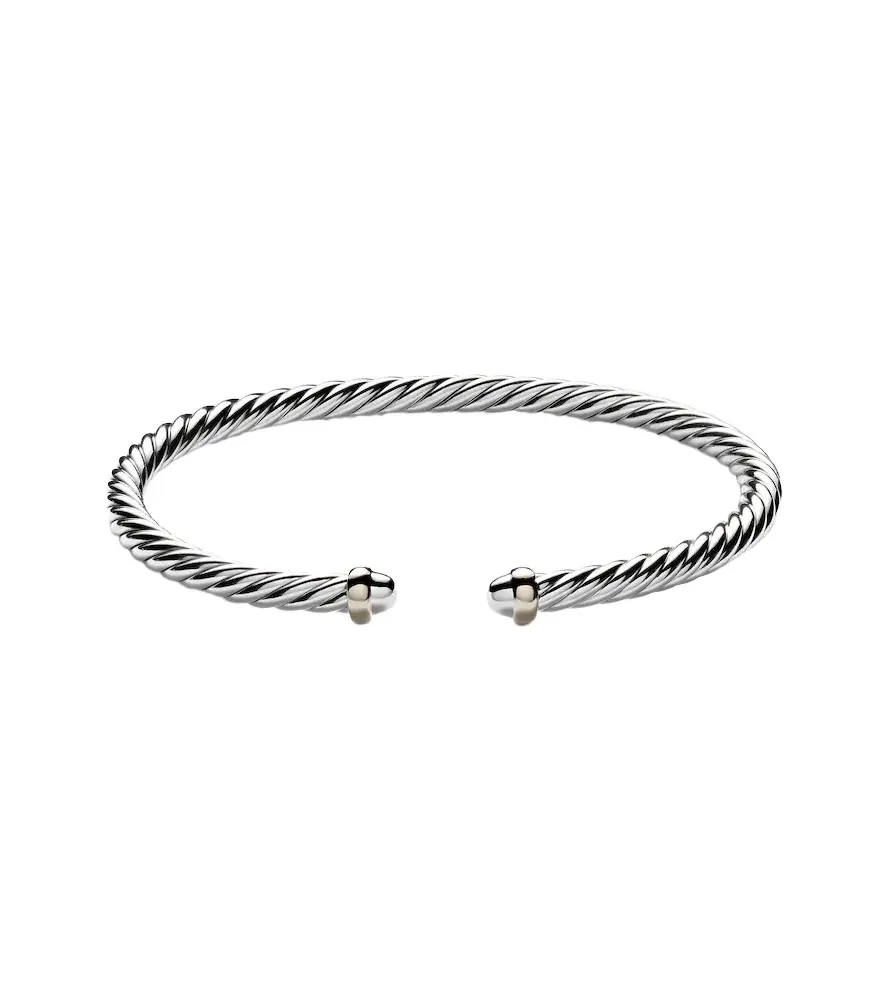 David Yurman Cable Flex sterling silver and 14kt gold cuff bracelet | Image 1 David Yurman Cable Flex sterling silver and 14kt gold cuff bracelet | Image 1