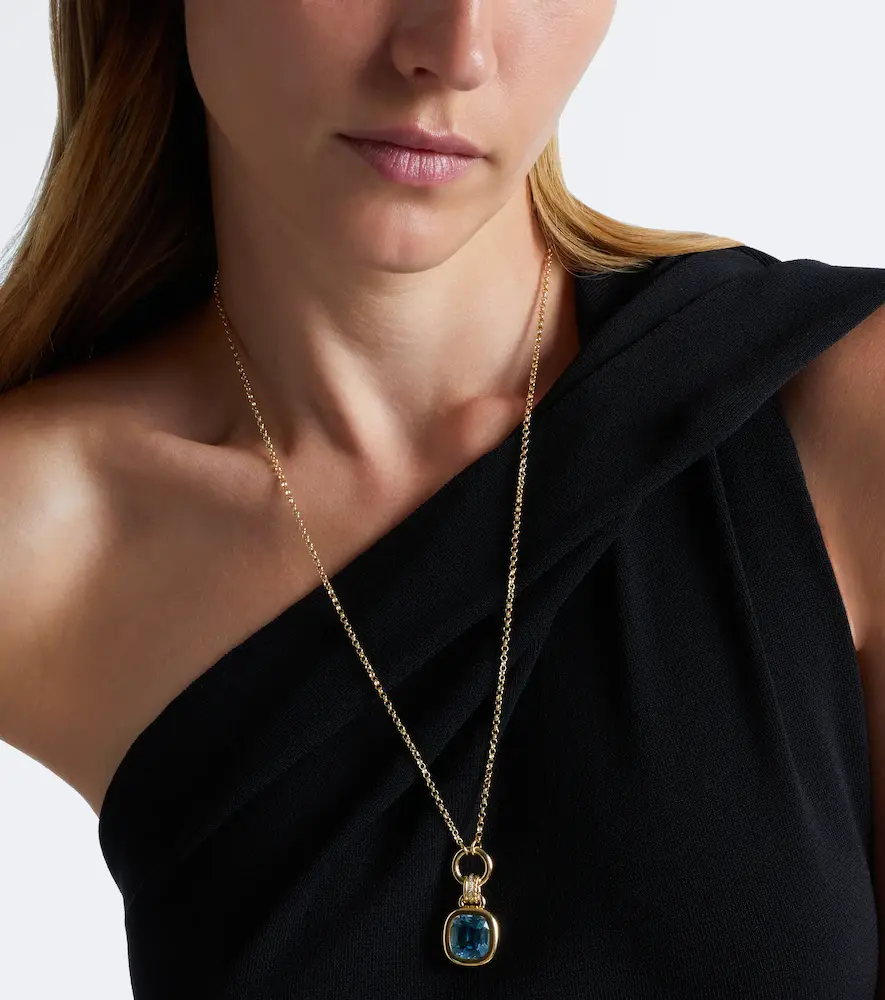 David Yurman DY Mercer 18kt gold pendant with topaz and diamonds | Thumbnail 4 David Yurman DY Mercer 18kt gold pendant with topaz and diamonds | Thumbnail 4